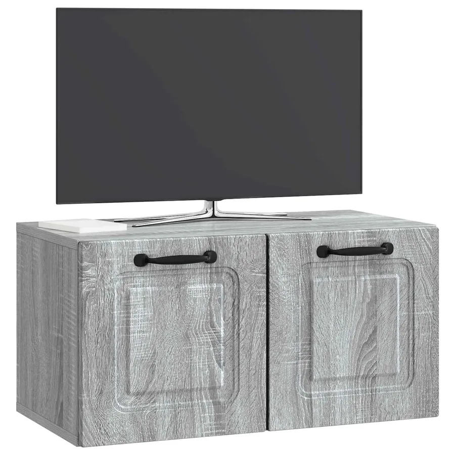 Meuble TV mural Sonoma gris 59,5 x 31 x 30 cm Bois d'ingénierie - 3