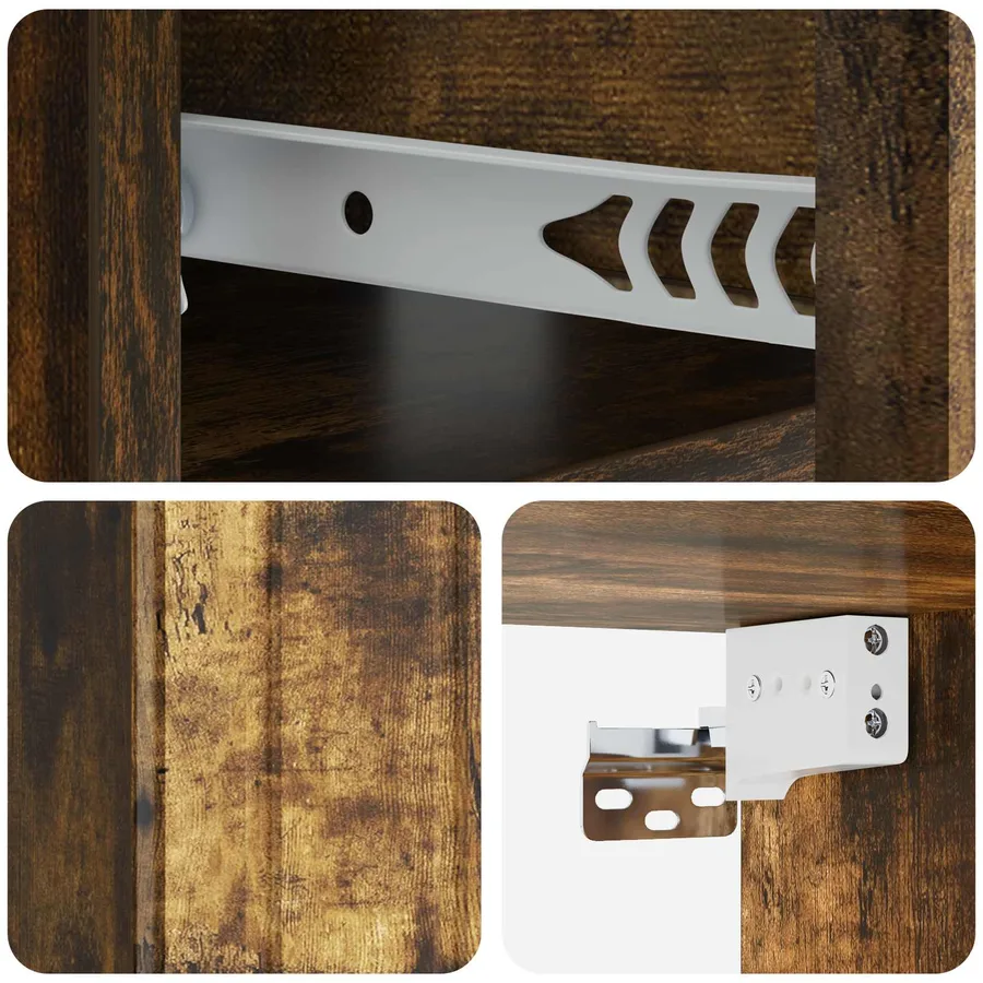 Cabinet de chevet mural 2 pcs Chêne fumé 49 x 34,5 x 24 cm - 10