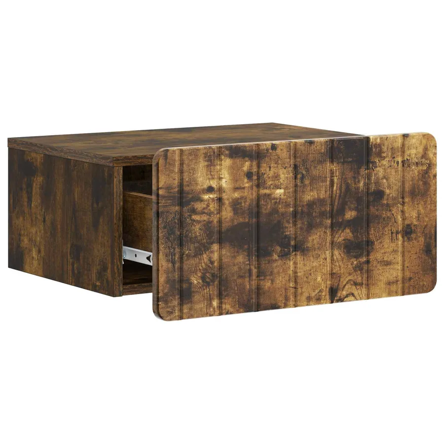 Cabinet de chevet mural 2 pcs Chêne fumé 49 x 34,5 x 24 cm - 6