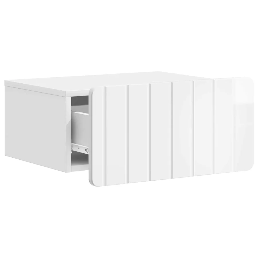 Cabinet de chevet mural 2 pcs Blanc brillant 49 x 34,5 x 24 cm - 6