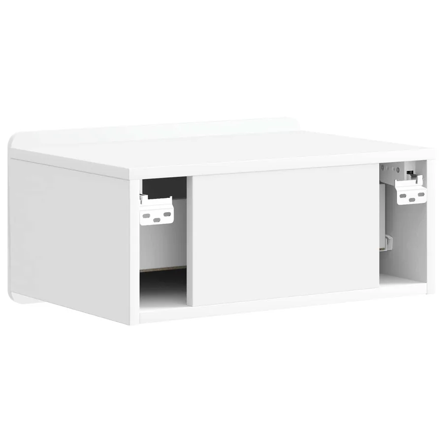 Cabinet de chevet mural 2 pcs Blanc brillant 49 x 34,5 x 24 cm - 9