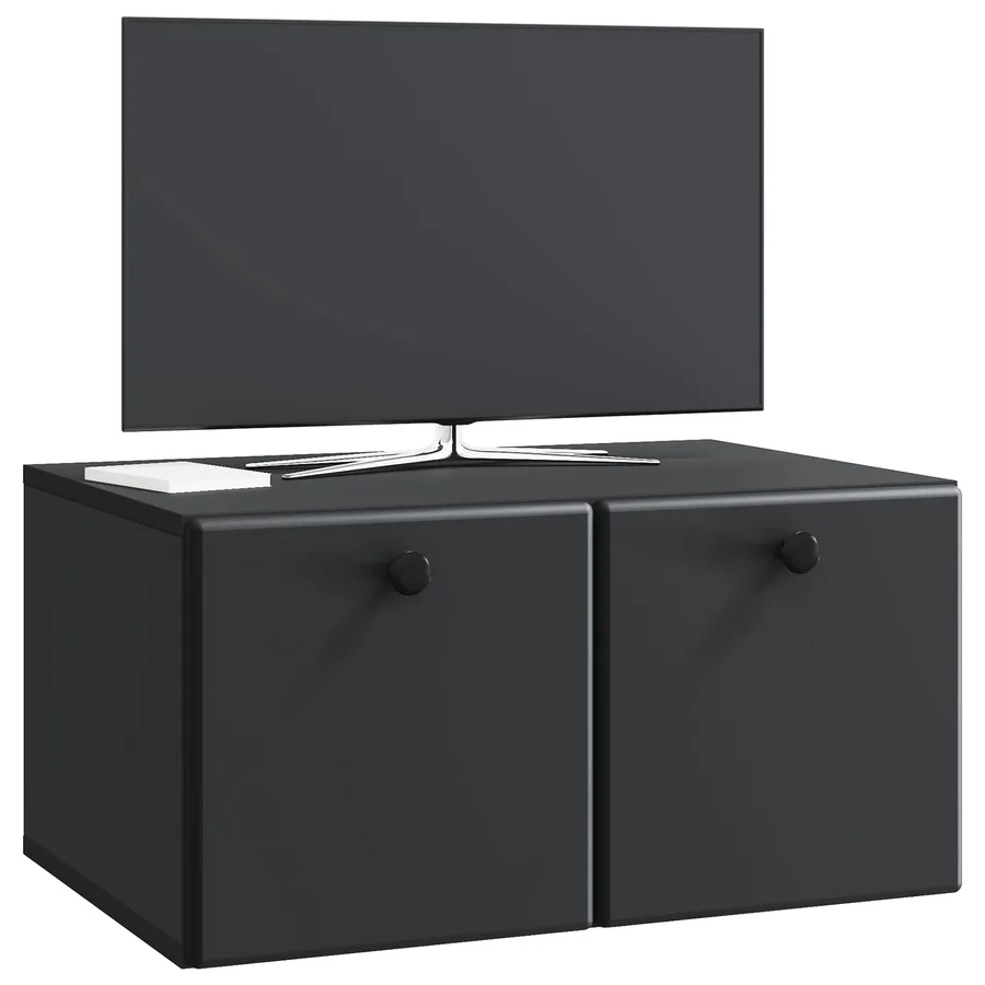 Meuble TV mural 59,5 x 41 x 30 cm Noir Bois d'ingénierie - 3