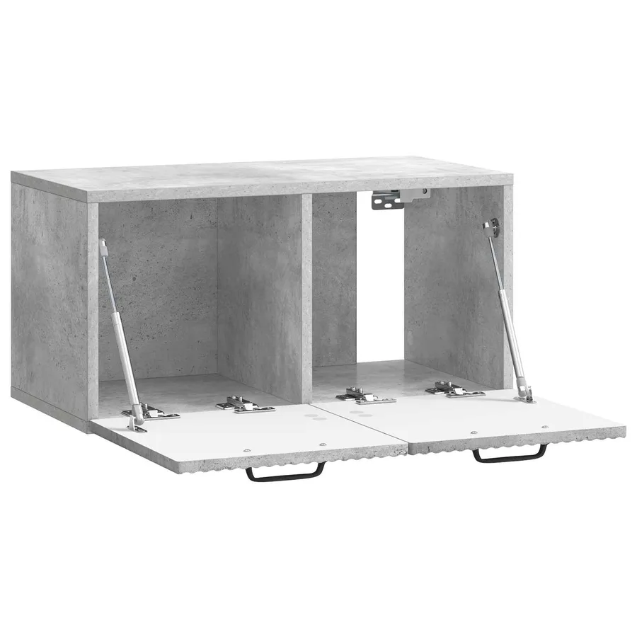 Meuble TV mural Gris béton 59,5 x 31 x 30 cm Bois d'ingénierie - 5