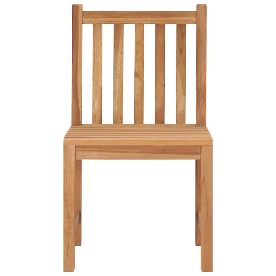 Chaises de jardin lot de 8 Bois de teck solide - 3