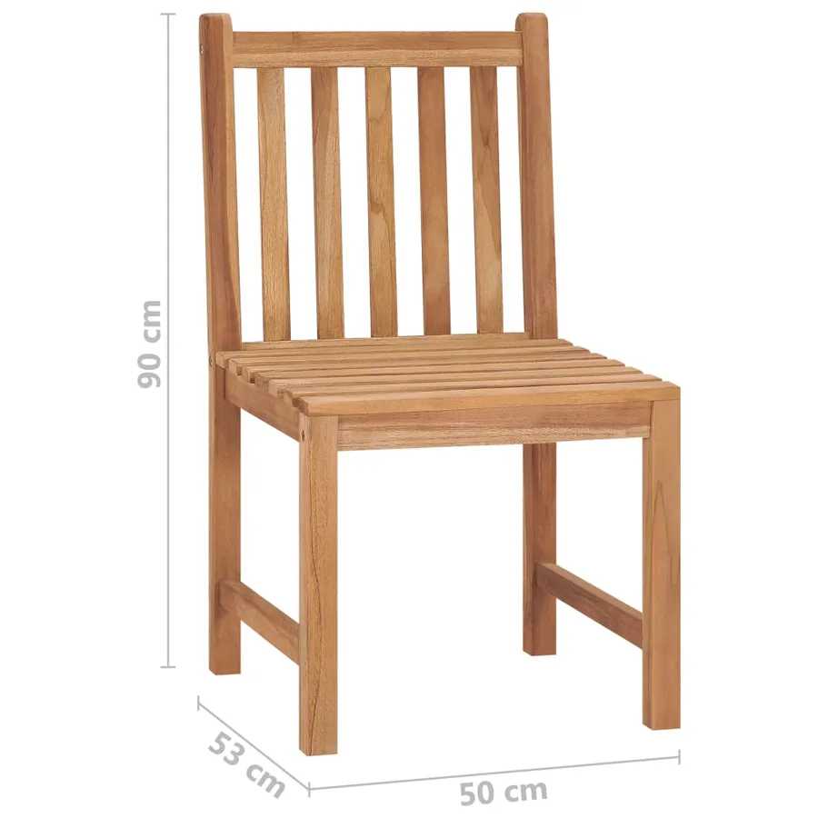 Chaises de jardin lot de 8 Bois de teck solide - 8