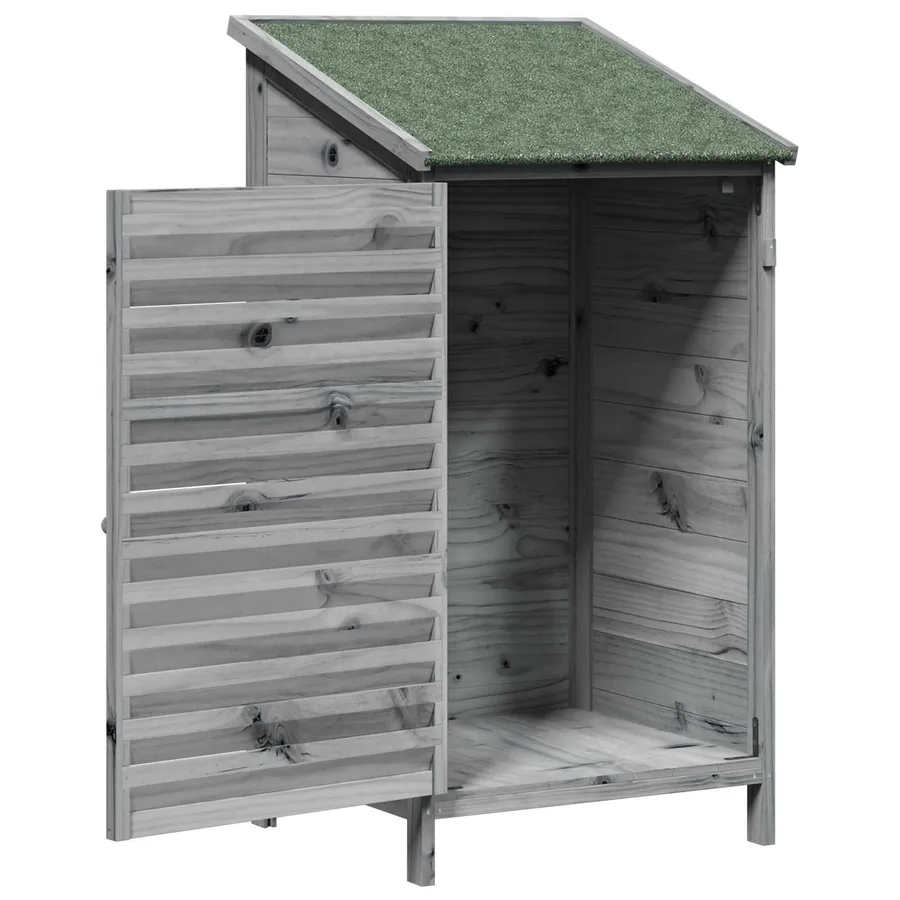 Abri de jardin Gris 59 x 56 x 113,5 cm Bois de Sapin Massif - 4