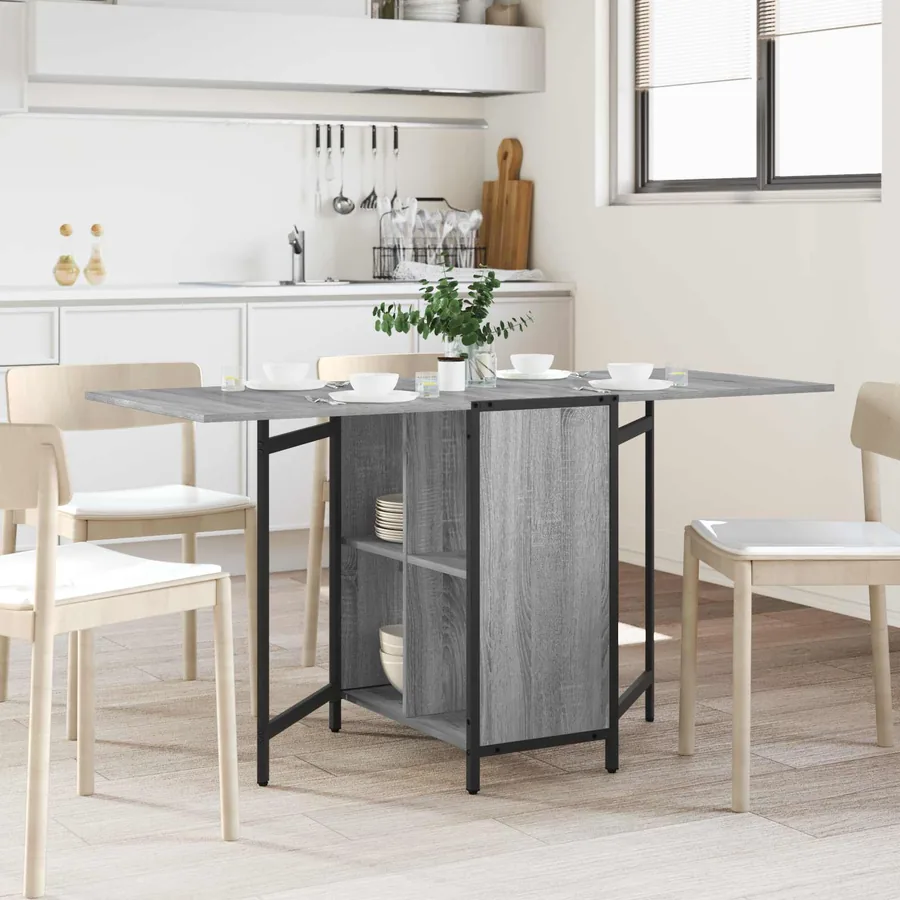 Table à dîner 144 x 60 x 75 cm Bois d'ingénierie Sonoma gris