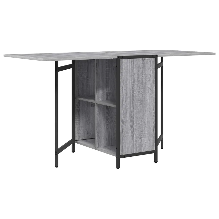 Table à dîner 144 x 60 x 75 cm Bois d'ingénierie Sonoma gris - 2