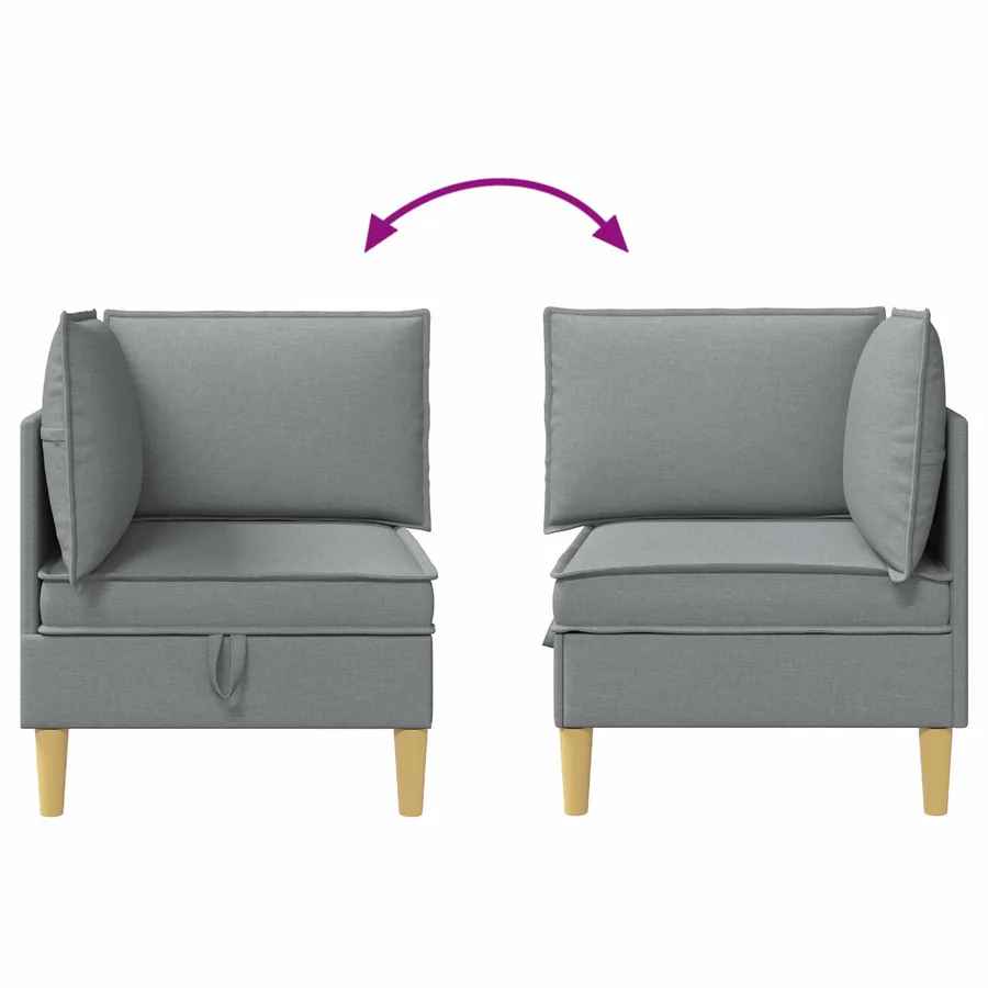 Sofa avec rangement Tissu - 8