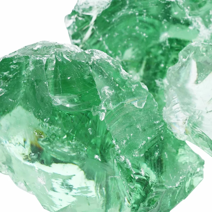 Pierres de Jardin Vert clair 12 cm Verre - 11