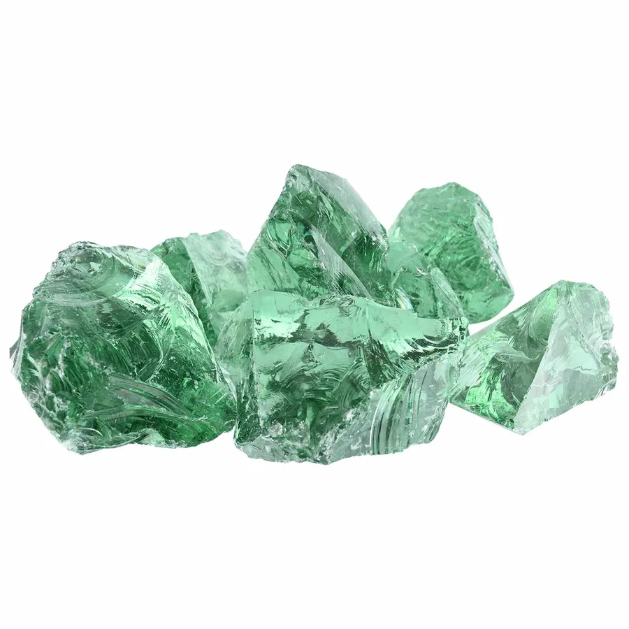 Pierres de Jardin Vert clair 12 cm Verre - 2