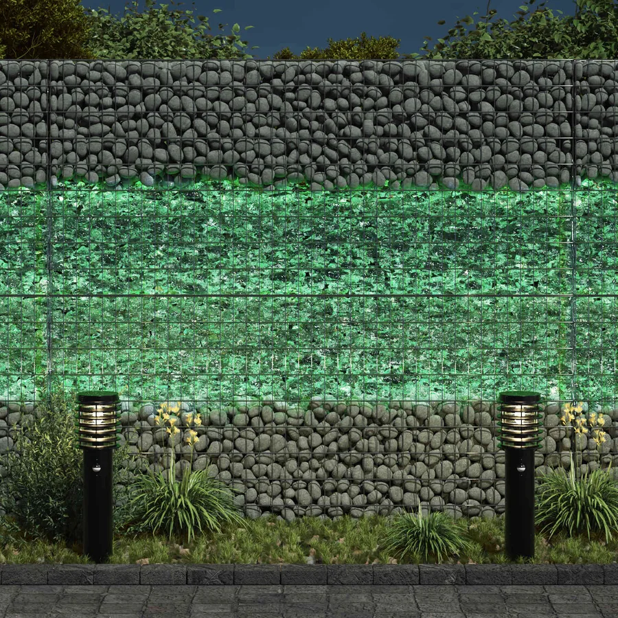 Pierres de Jardin Vert clair 12 cm Verre - 5