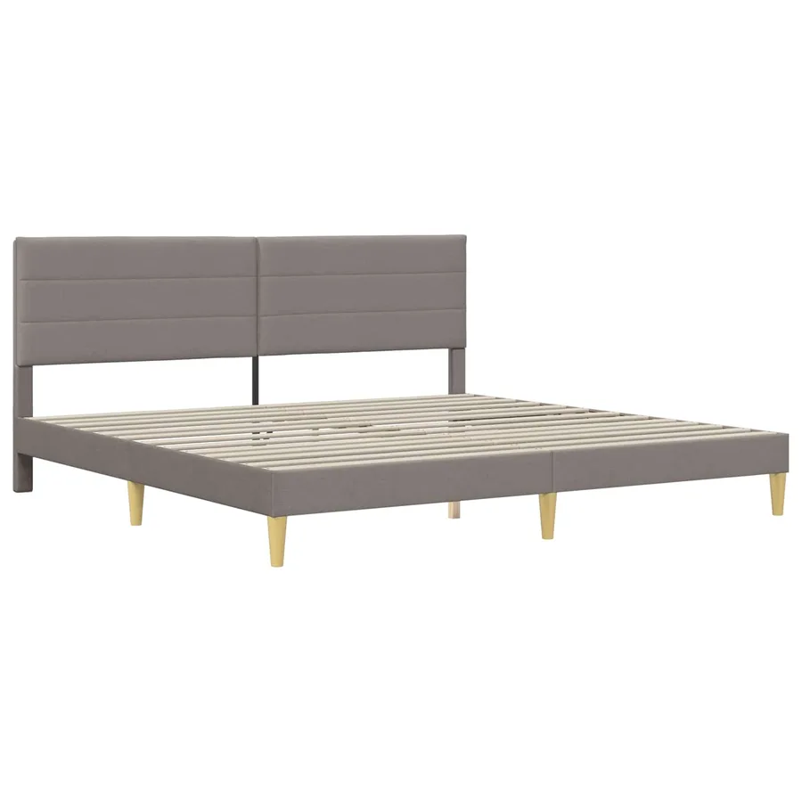 Cadre de lit 200 x 200 cm Taupe - 4
