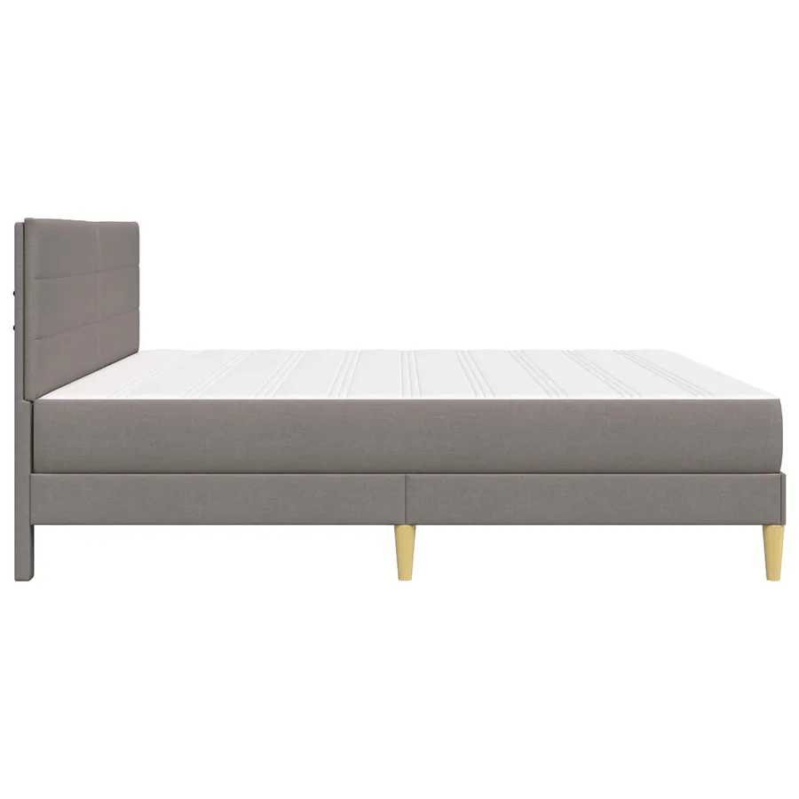 Cadre de lit 200 x 200 cm Taupe - 7