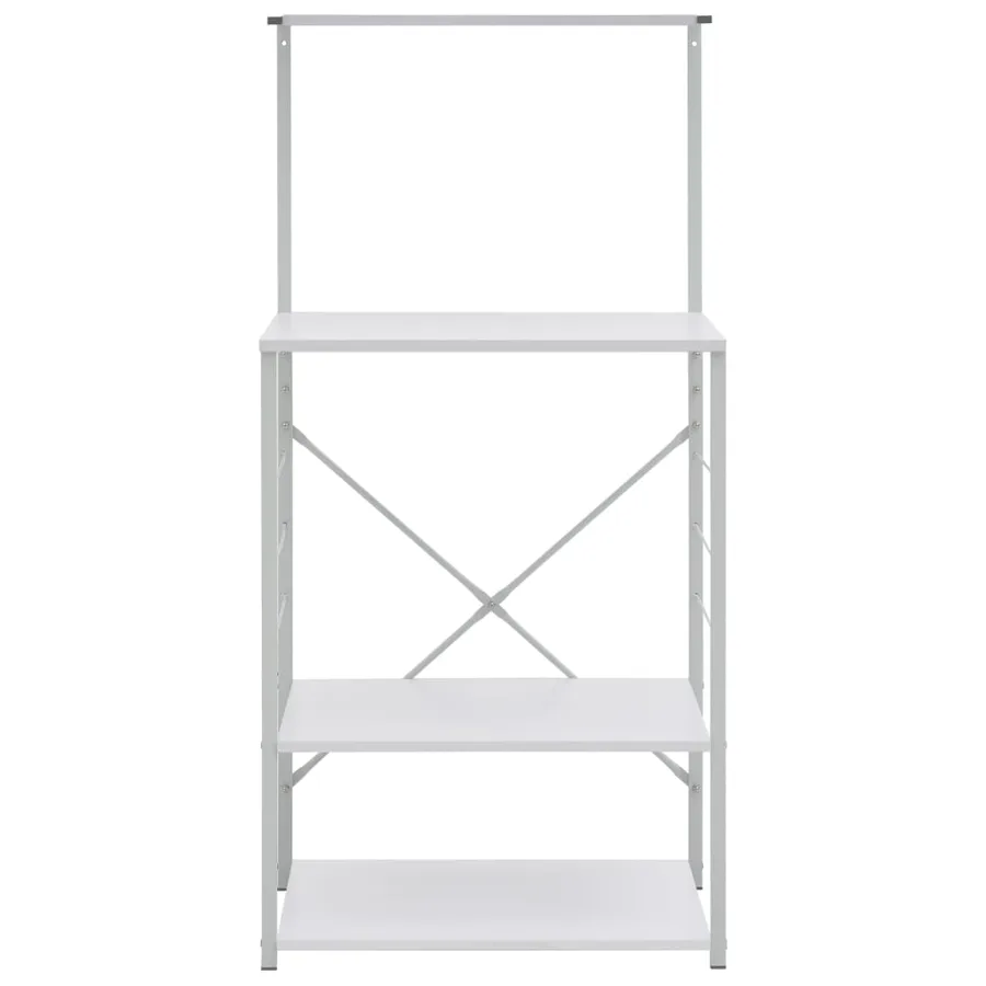 Armoire à micro-ondes Blanc 60x39,6x123 cm Bois d'ingénierie - 3