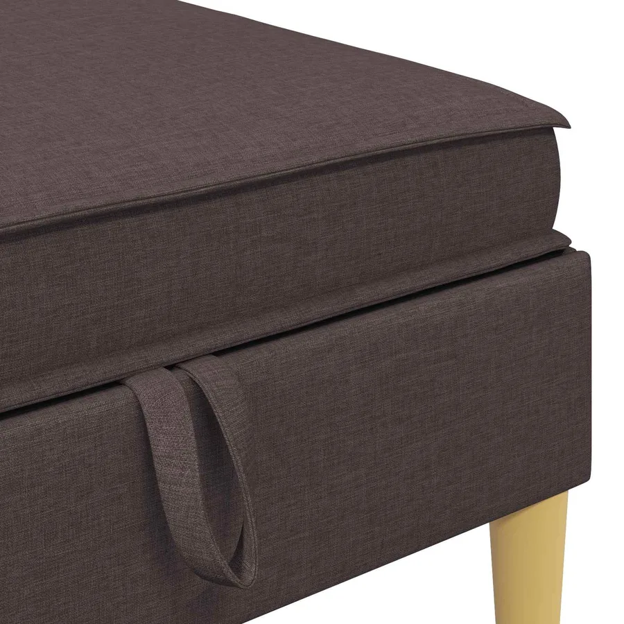 Canapé modulaire avec rangement 5 pcs Marron foncé Tissu - 7