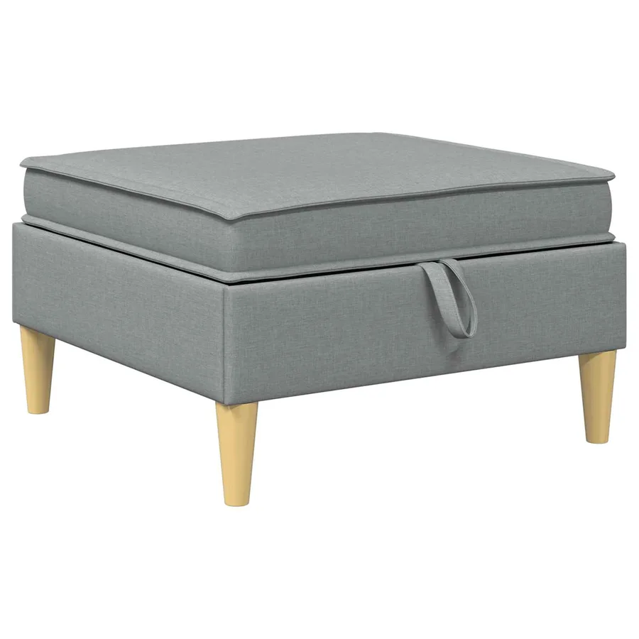 Ensemble de meubles pour le salon 4 pcs Gris clair Tissu - 6