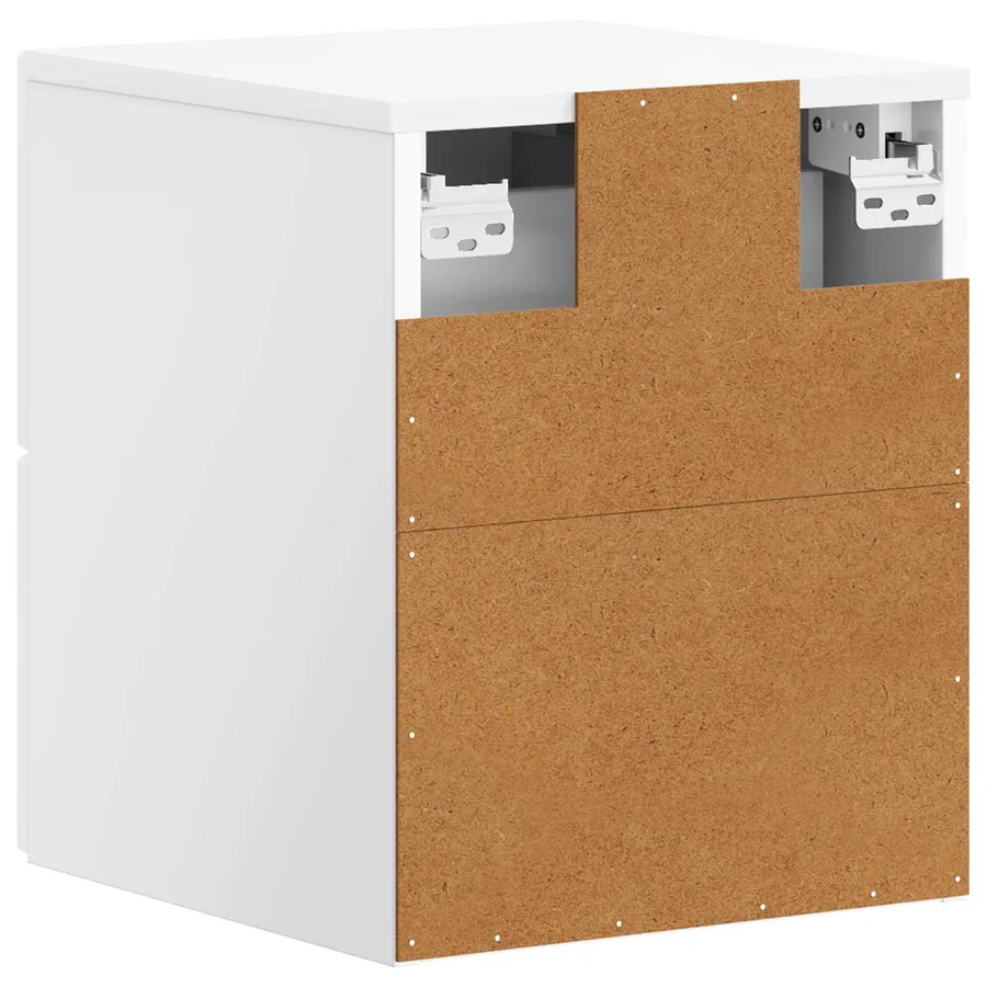 Cabinet de chevet mural 2 pcs Blanc brillant 34,5 x 33 x 40 cm - 9