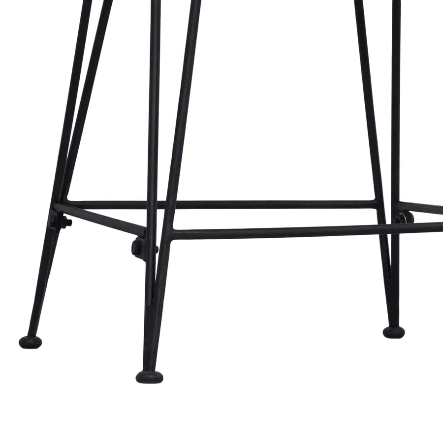 Tabouret de bar 2 pcs Naturel 44 x 54 x 96 cm Rattan et Acier - 9