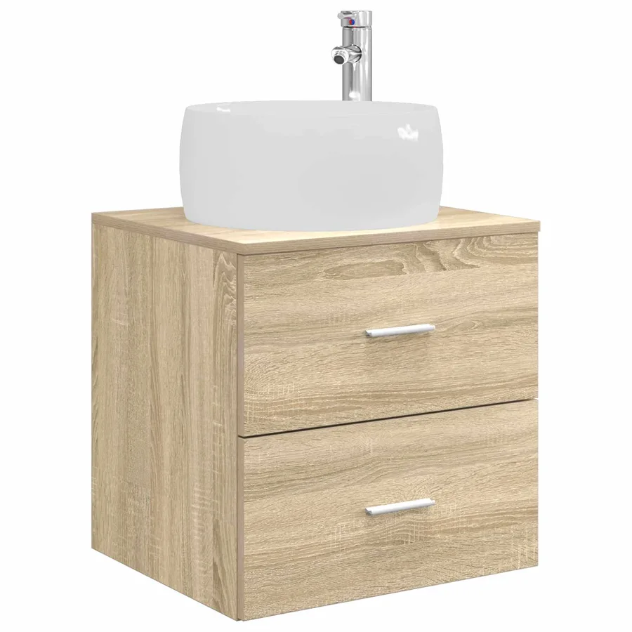 Vanité de lavabo mural Chêne Sonoma 49,5 x 44,5 x 66 cm - 2