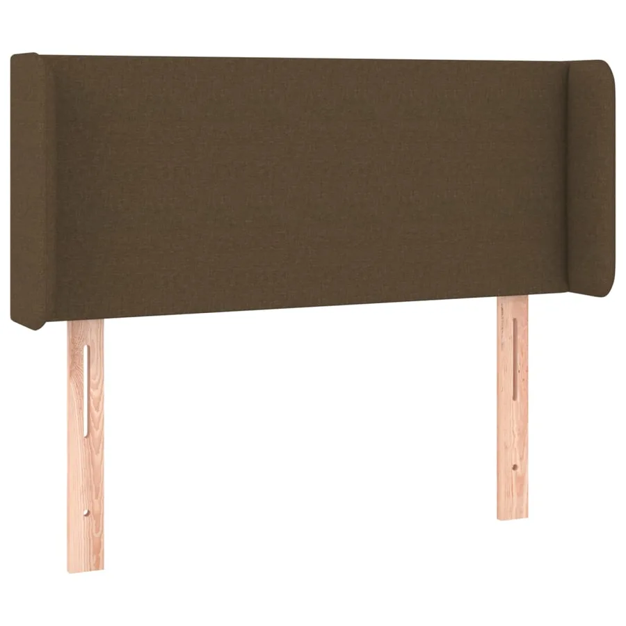 Tête de lit à LED Marron foncé 103x16x78/88 cm Tissu - 3