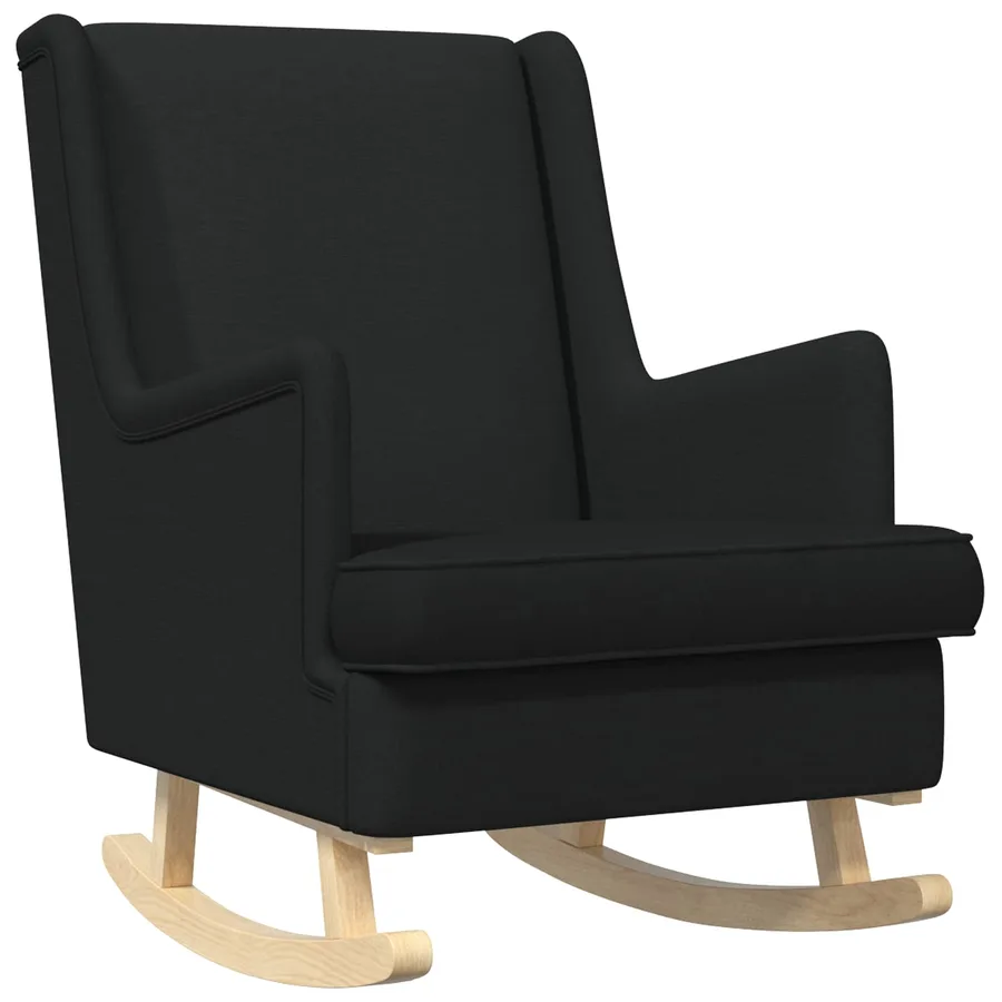 Chaise à bascule Noir 62 x 80 x 85 cm tissu - 2