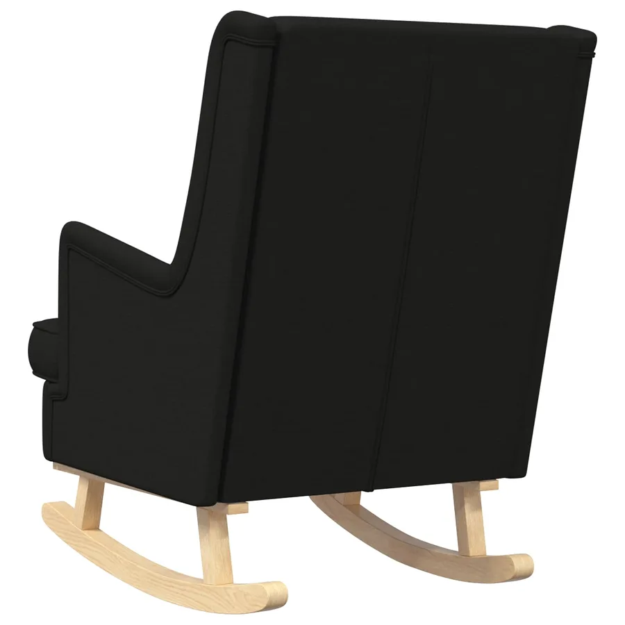 Chaise à bascule Noir 62 x 80 x 85 cm tissu - 6