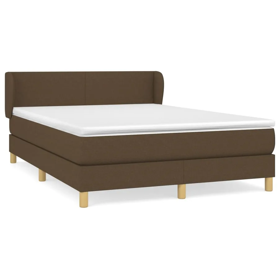 Sommier à lattes de lit avec matelas Marron foncé 140x200 cm - 2
