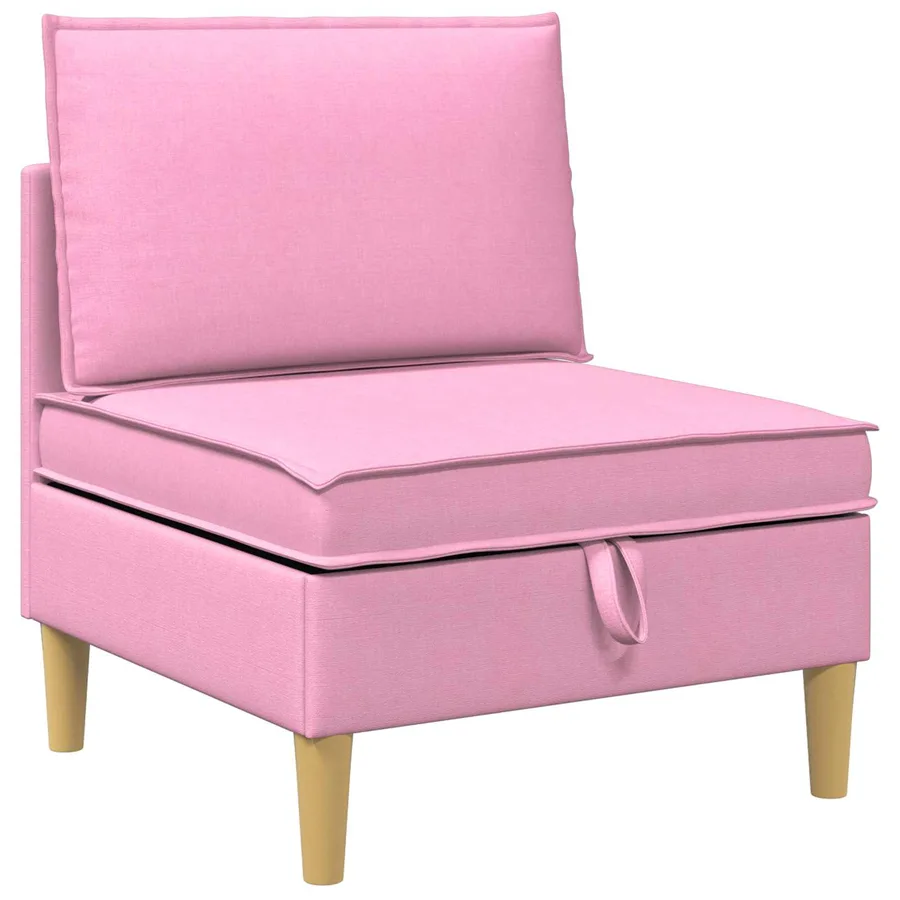 Canapé modulaire avec rangement 4 pcs Rose Tissu - 5