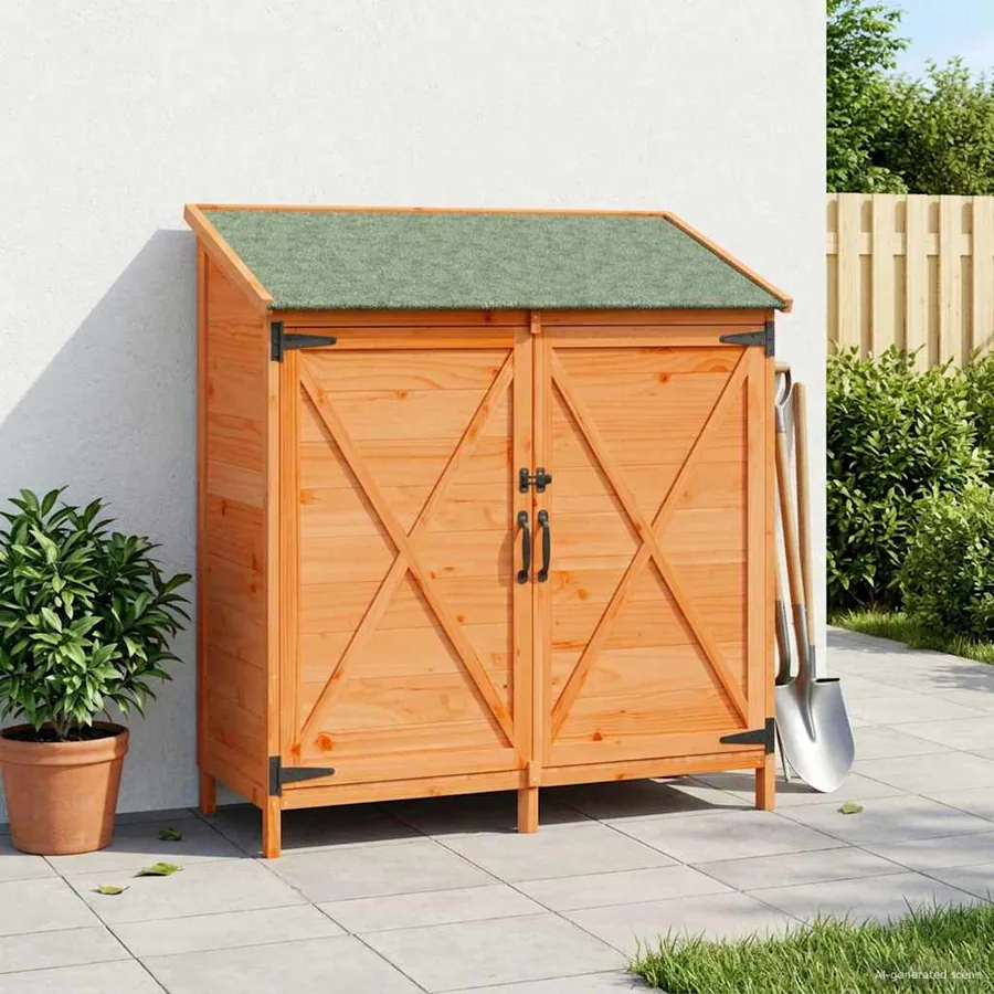 Abri de jardin Marron 106 x 56 x 113,5 cm Bois de Sapin Massif