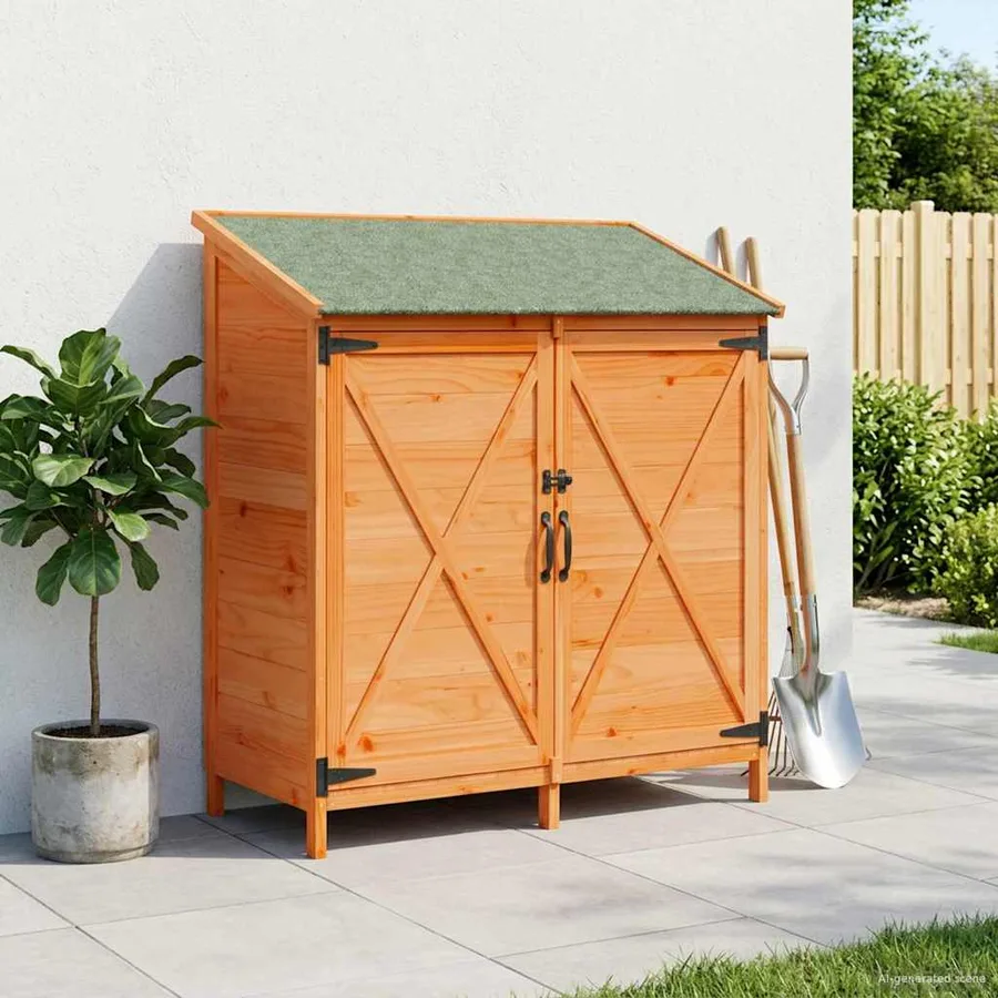 Abri de jardin Marron 106 x 56 x 113,5 cm Bois de Sapin Massif - 3