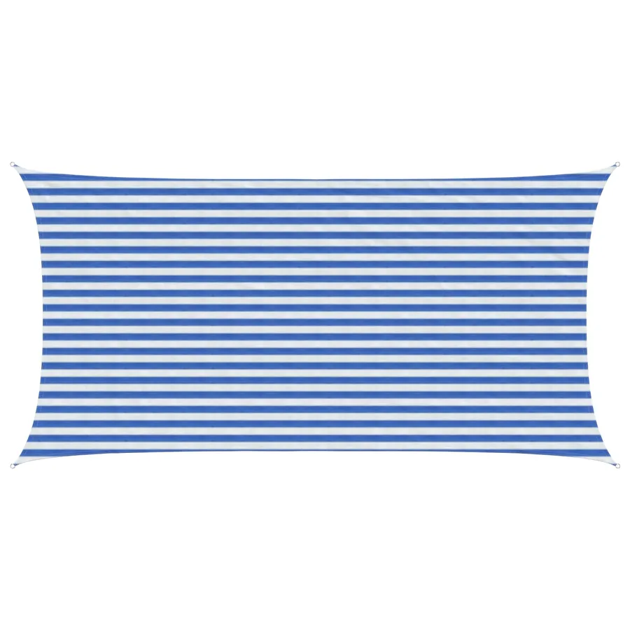 Voile d'ombre Bleu et Blanc 2,5 x 5 m HDPE
