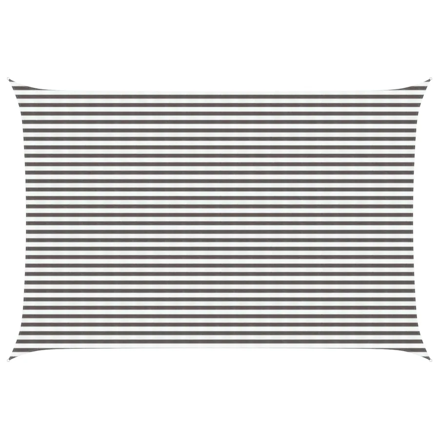 Voile d'ombre Gris clair et blanc 4 x 7 m HDPE