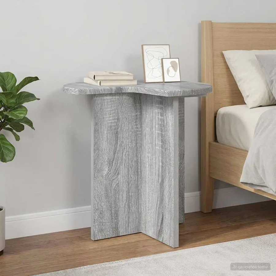 Table d'appoint avec stockage 2 pcs Sonoma gris Ø 39 x 38 cm - 4