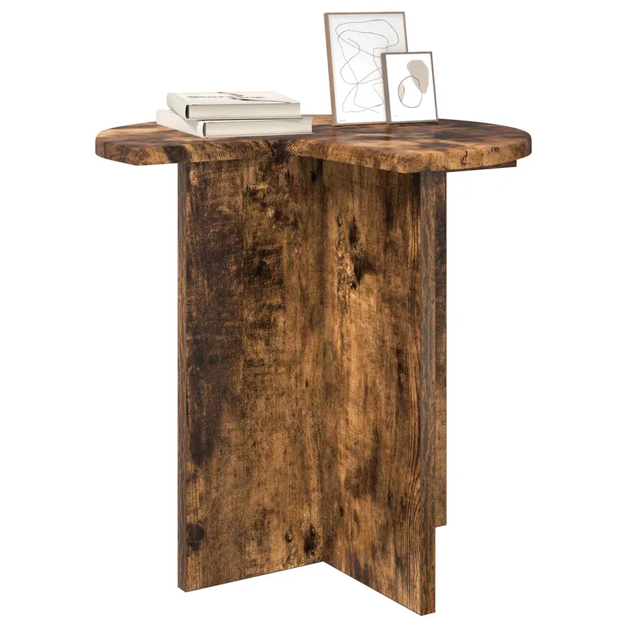 Table d'appoint 2 pcs Chêne fumé Ø 39 x 38 cm Bois d'ingénierie - 3