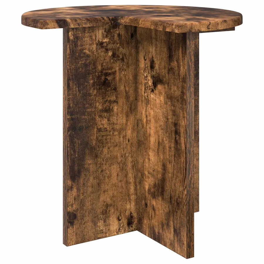 Table d'appoint 2 pcs Chêne fumé Ø 39 x 38 cm Bois d'ingénierie - 5