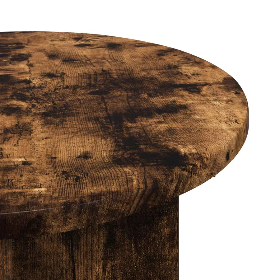 Table d'appoint 2 pcs Chêne fumé Ø 39 x 38 cm Bois d'ingénierie - 6