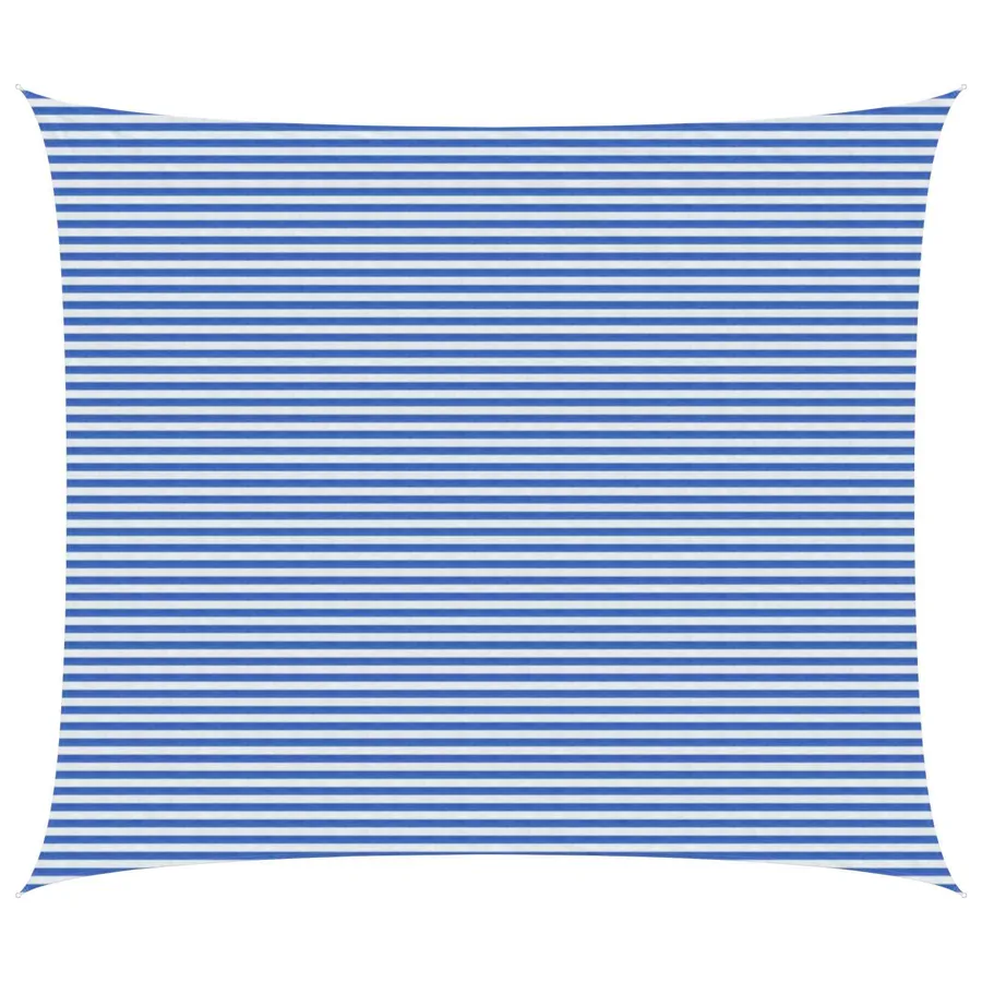 Voile d'ombre Bleu et Blanc 6 x 8 m HDPE