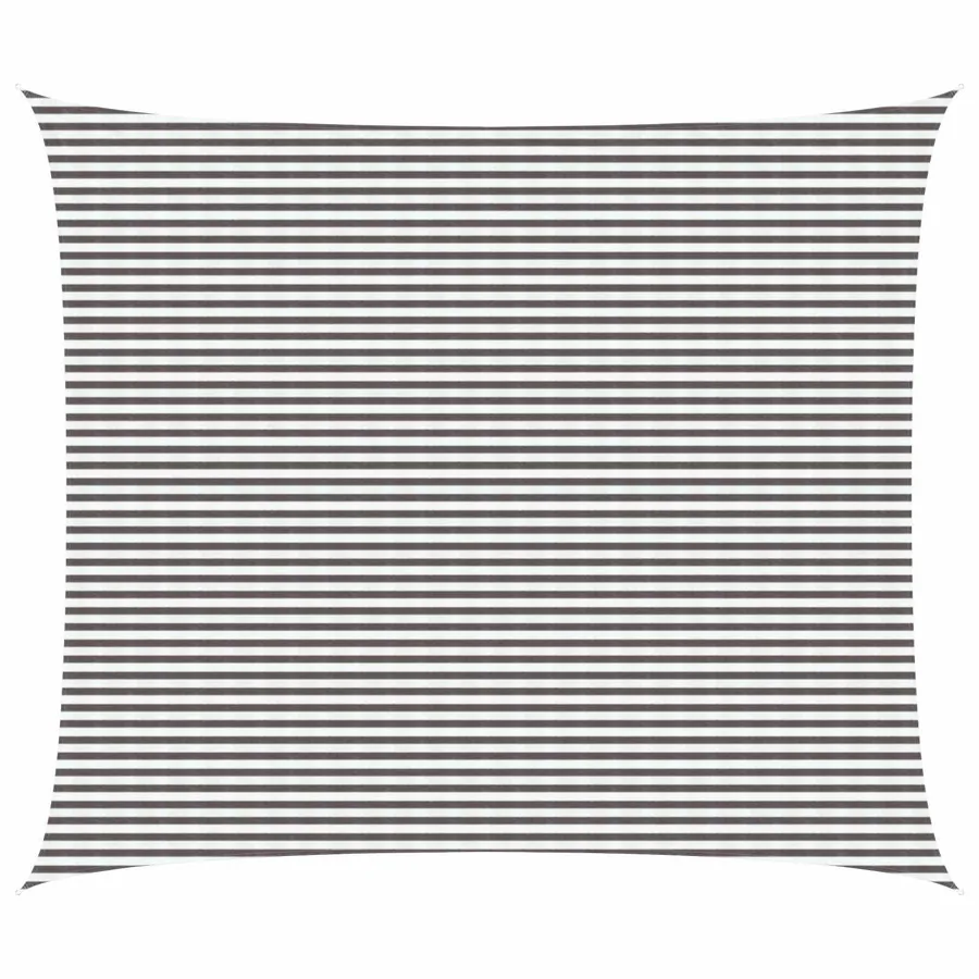 Voile d'ombre Gris clair et blanc 6 x 8 m HDPE