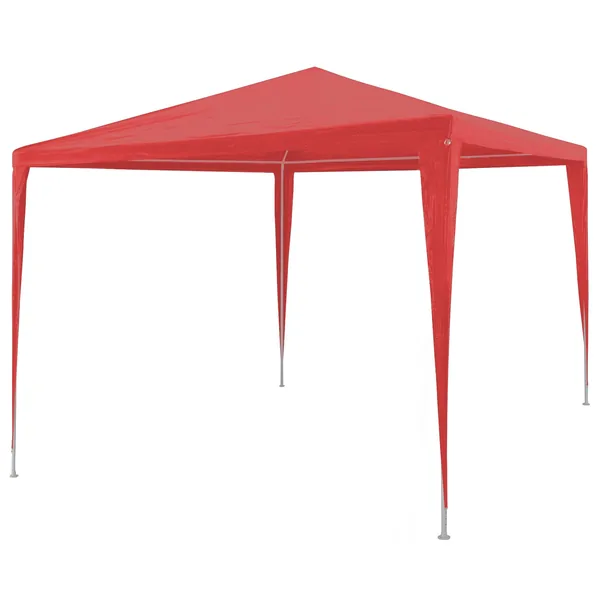 Tente de fête Rouge 300 x 300 x 255 cm PE et acier