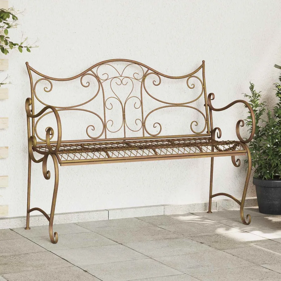 Banc de jardin 2-Nombre de places 114 x 56,5 x 90 cm Acier