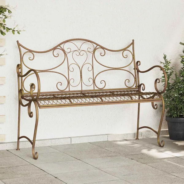 Banc de jardin 2-Nombre de places 114 x 56,5 x 90 cm Acier
