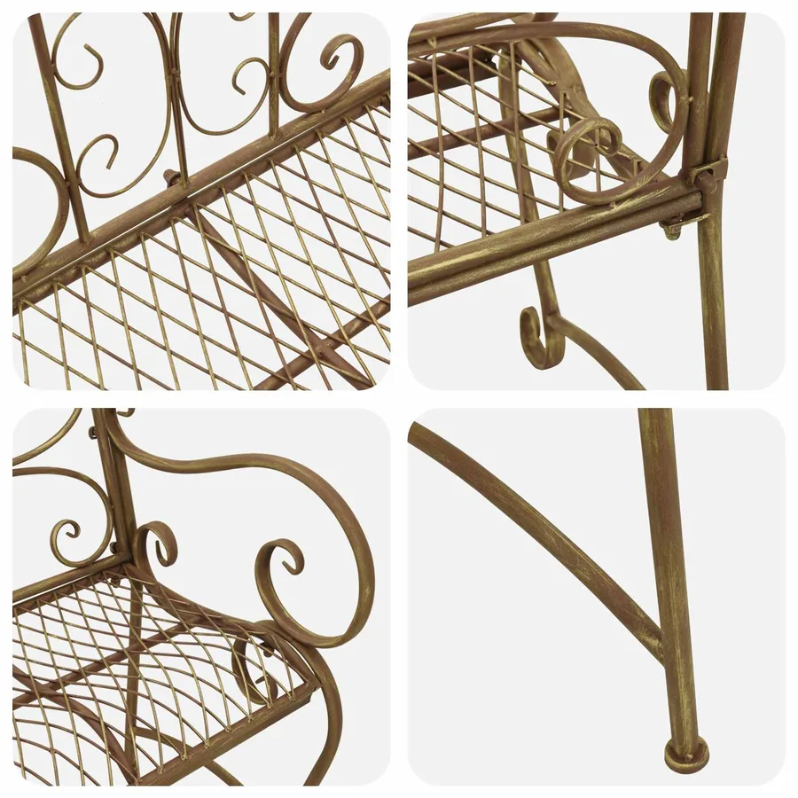 Banc de jardin 2-Nombre de places 114 x 56,5 x 90 cm Acier - 6