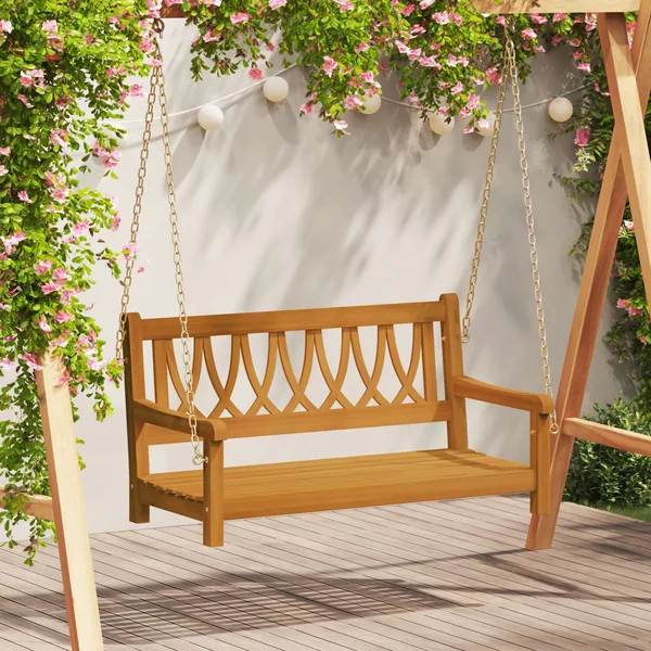 Banc balançoire de jardin Naturel 110 x 56 x 58 cm