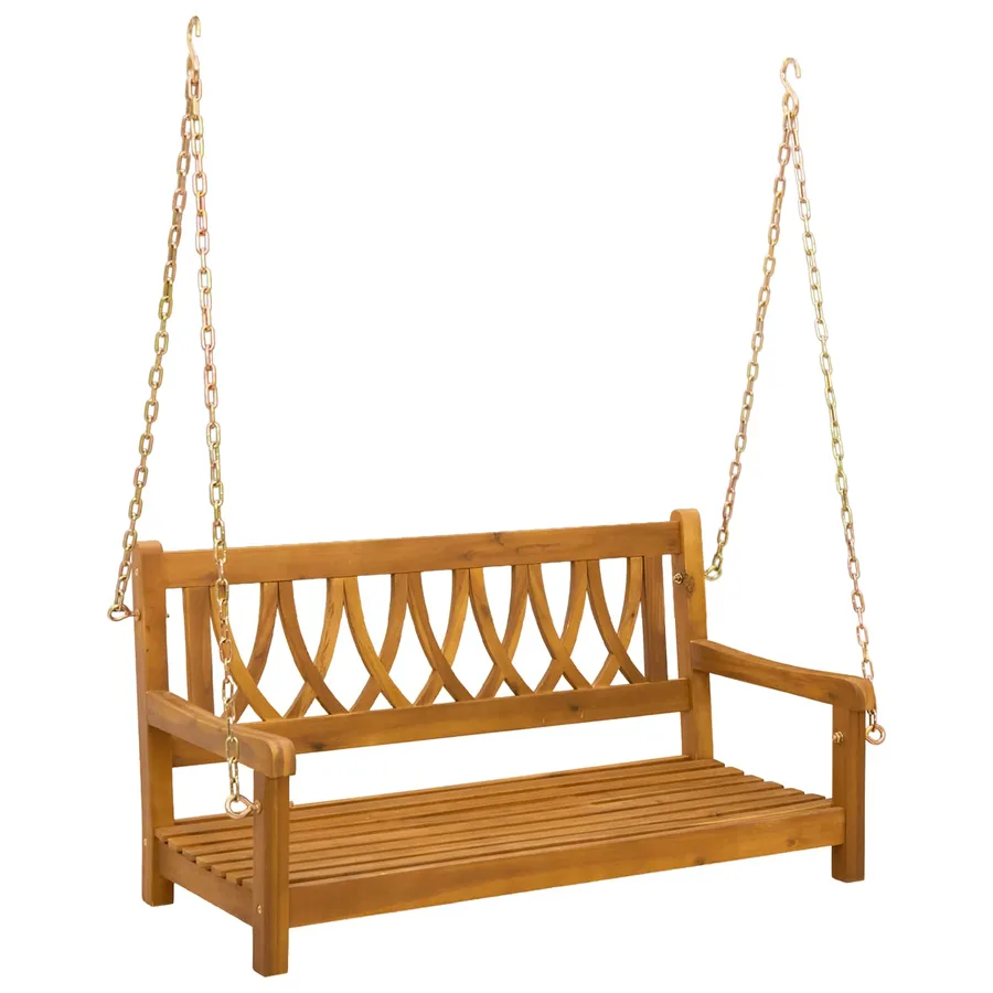 Banc balançoire de jardin Naturel 110 x 56 x 58 cm - 2