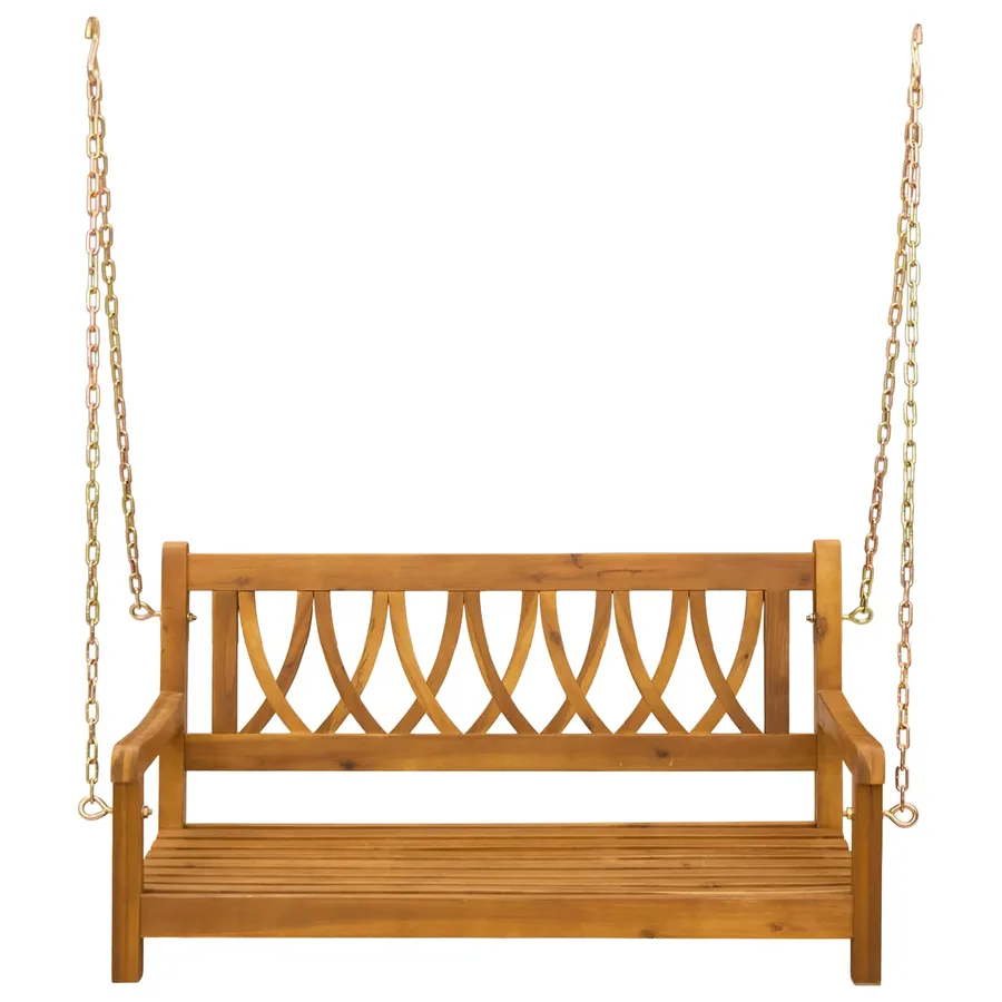Banc balançoire de jardin Naturel 110 x 56 x 58 cm - 3