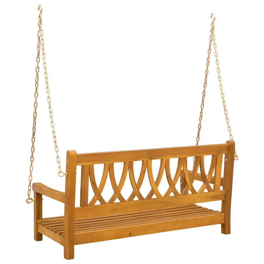 Banc balançoire de jardin Naturel 110 x 56 x 58 cm - 5