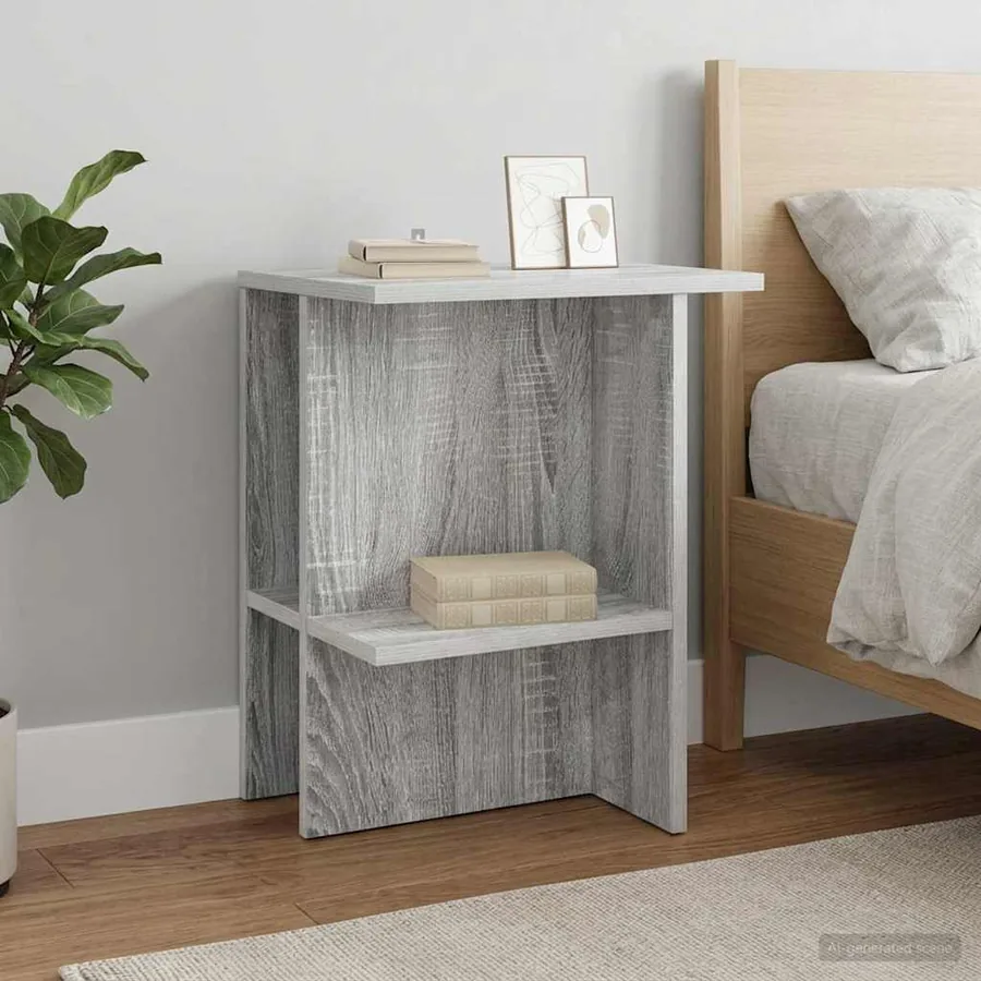Table basse Sonoma gris 40 x 30 x 49 cm Bois d'ingénierie