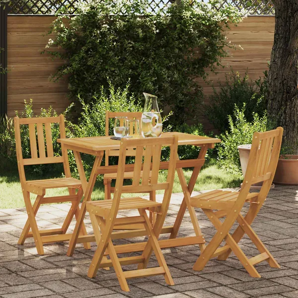 Chaises de bistrot d'extérieur 4 pcs Naturel 40 x 42 x 85 cm