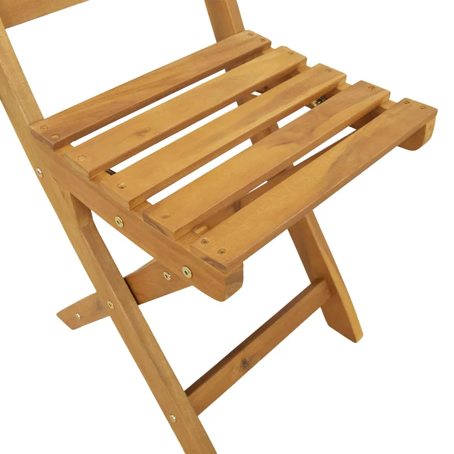Chaises de bistrot d'extérieur 4 pcs Naturel 40 x 42 x 85 cm - 9